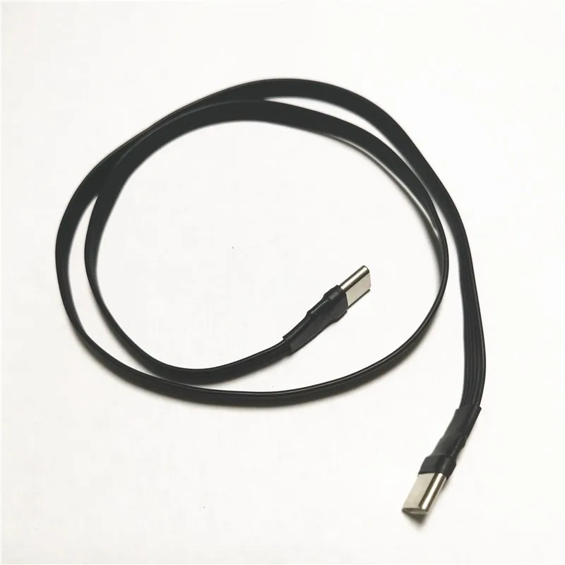 Плоский Угловой USB-C Type C вверх и вниз 90 градусов зарядный кабель PD для передачи данных левый и правый USB C универсальный Дата-кабель для