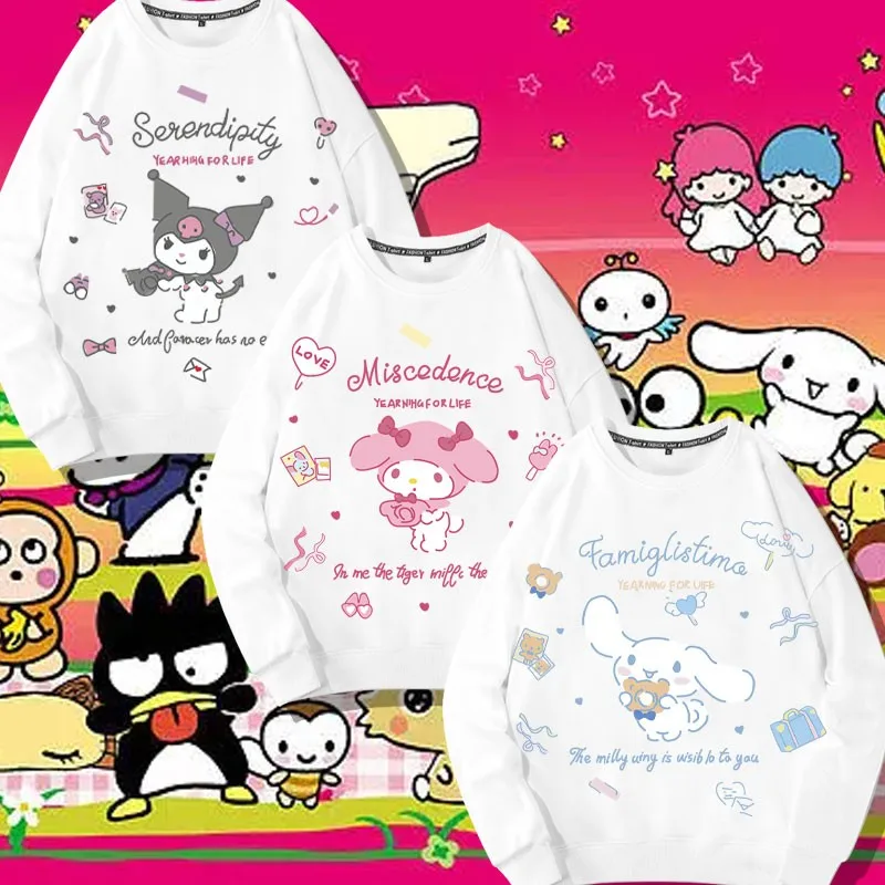 2024 Autumn New Sanrio Hoodie Girl Kulomi Laurel Dog Melody Coat Girl Cotton