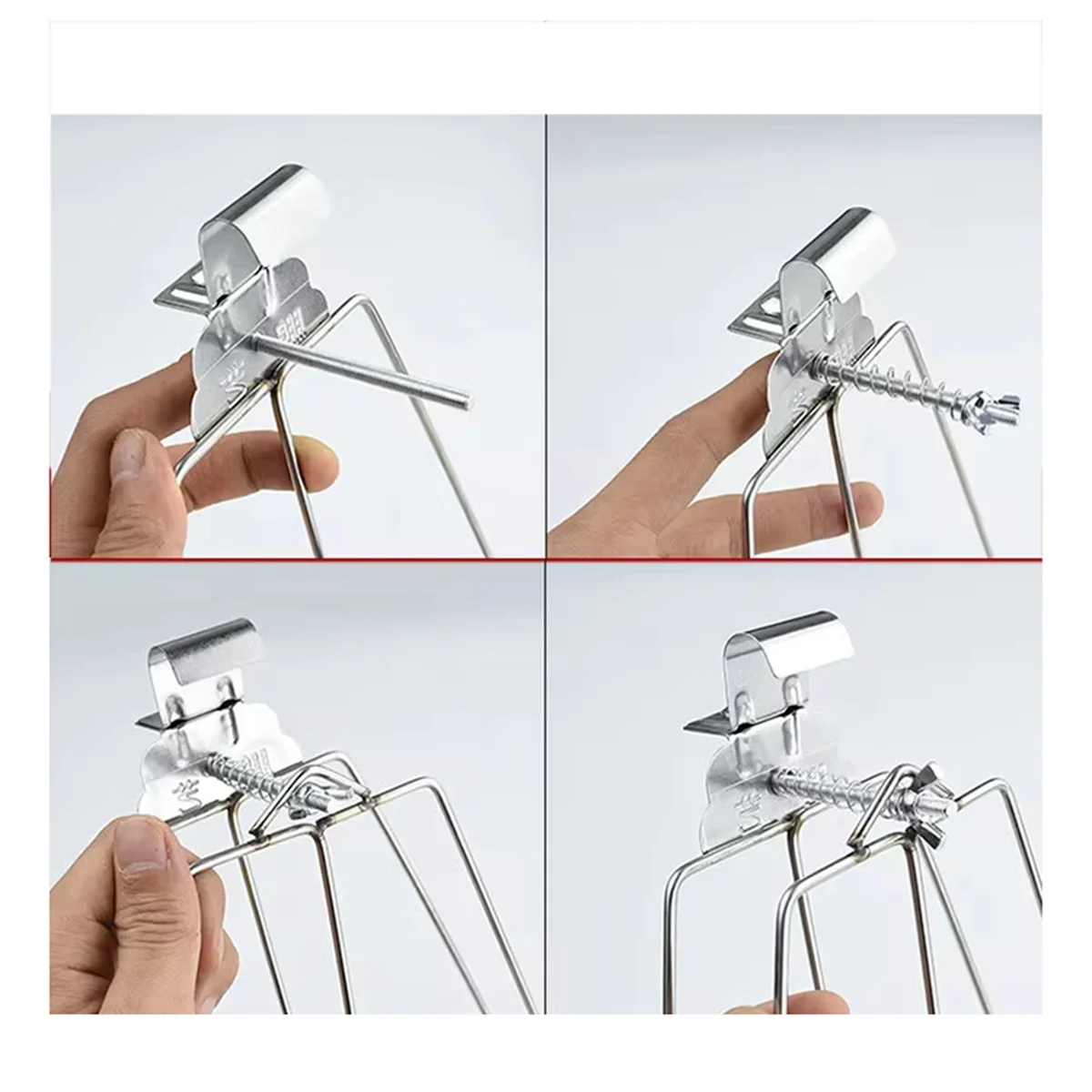 A71P العملي الدجاج المشوي بطة كليب الفولاذ المقاوم للصدأ فرن شواء شواء أداة أسياخ السمك المشوي خطاف مشبك أداة الشواء #5