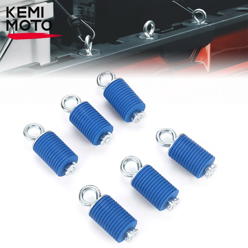 

6 pcs Compatible with Polaris Ranger 1000 XP General XP4/XP 4 1000 900 800 700 570 500 KEMIMOTO UTV Rubber Blue Tie Down Anchors