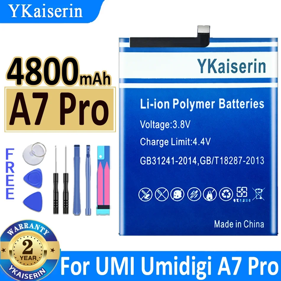 

YKaiserin Battery 4800mAH For UMI Umidigi A7 Pro High Capacity Bateria