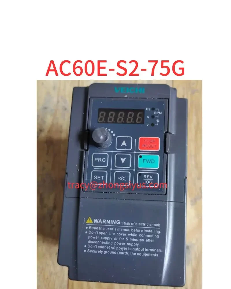 Used frequency converter ac60e-s2-75g 0.75 kw 220v