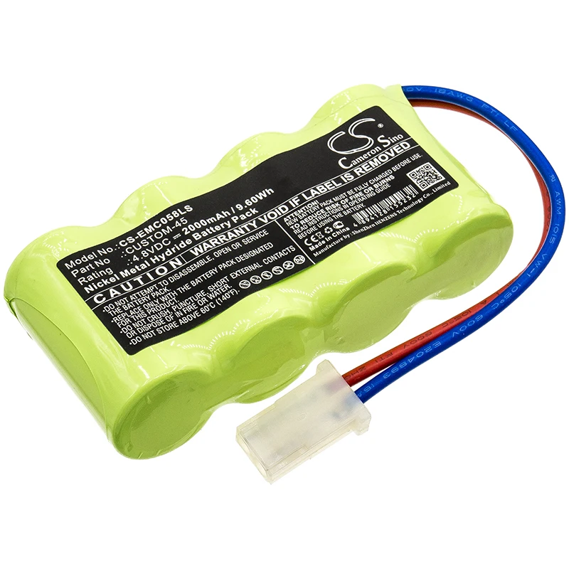 Batterie de rechange pour Vethonia, ELB0502N, ELB4714N, ELB4814N, ENB048015, LV S 1 R 120/277 EL N UM 4X, LV S W 1 R 120/277 EL N