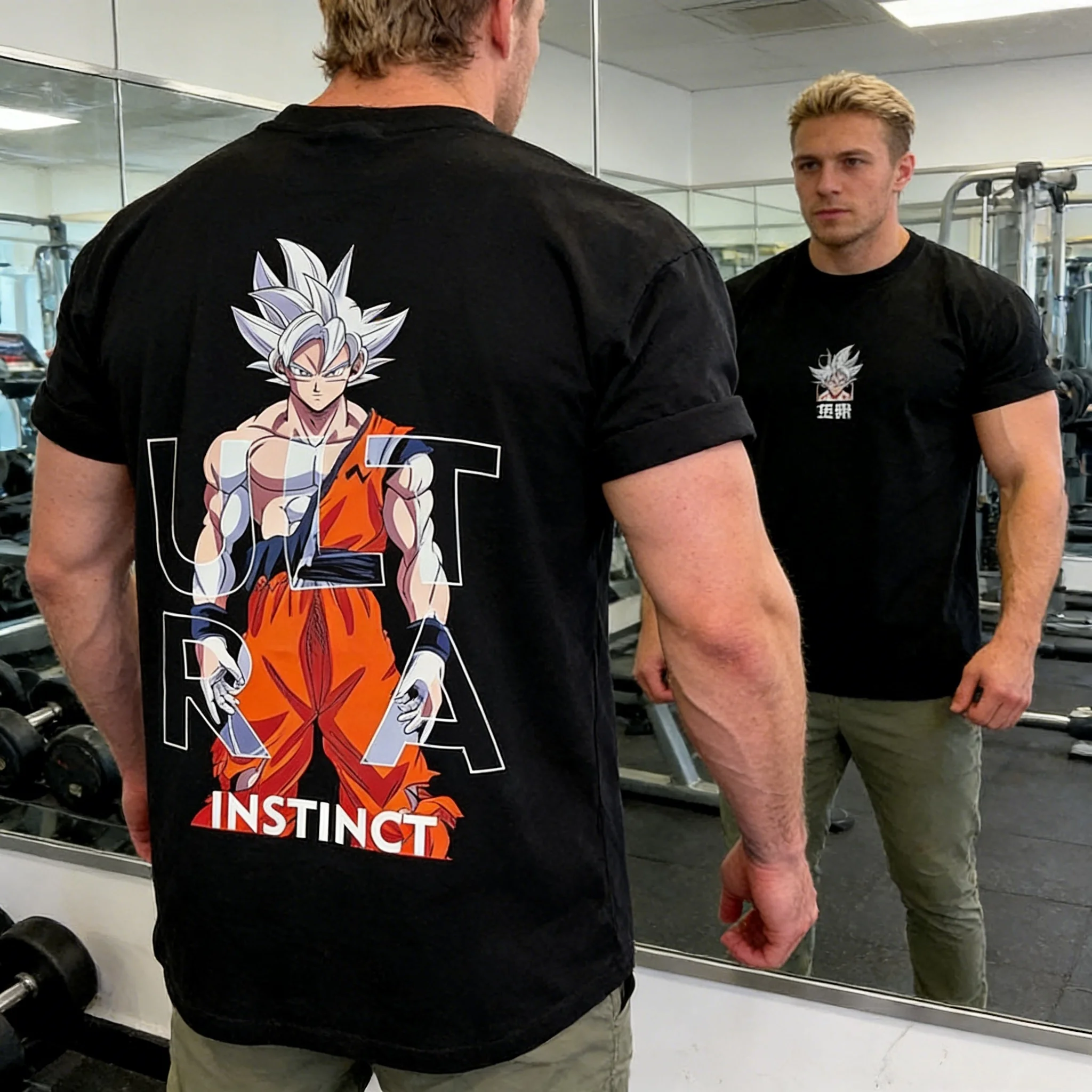 Dragon Ball Anime Goku Free Ultimate Intent Printed T-shirt Men's and Women's T-shirt Men's Top Sports T-shirt Men's T-shirt New