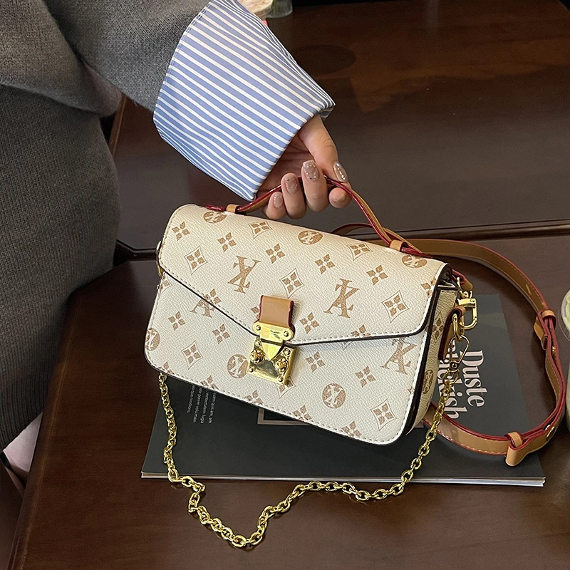 

Классическая женская сумка через плечо в парижском стиле, роскошная кожаная сумка, элитная сумка через плечо, элегантная винтажная сумка