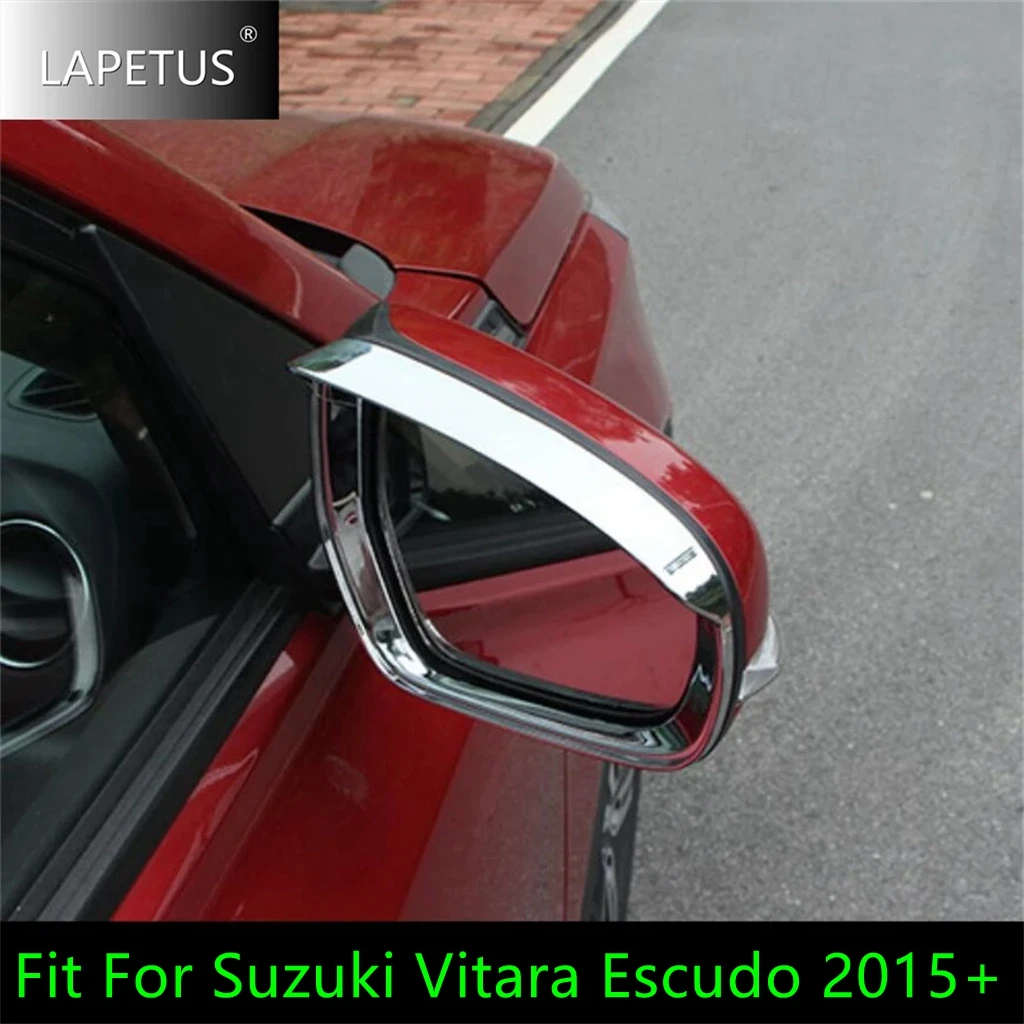 

Car Rearview Mirror Rain Eyebrow Frame Decor Cover Trim For Suzuki Vitara Escudo 2015 - 2019 ABS Chrome ABS Accessories Exterior