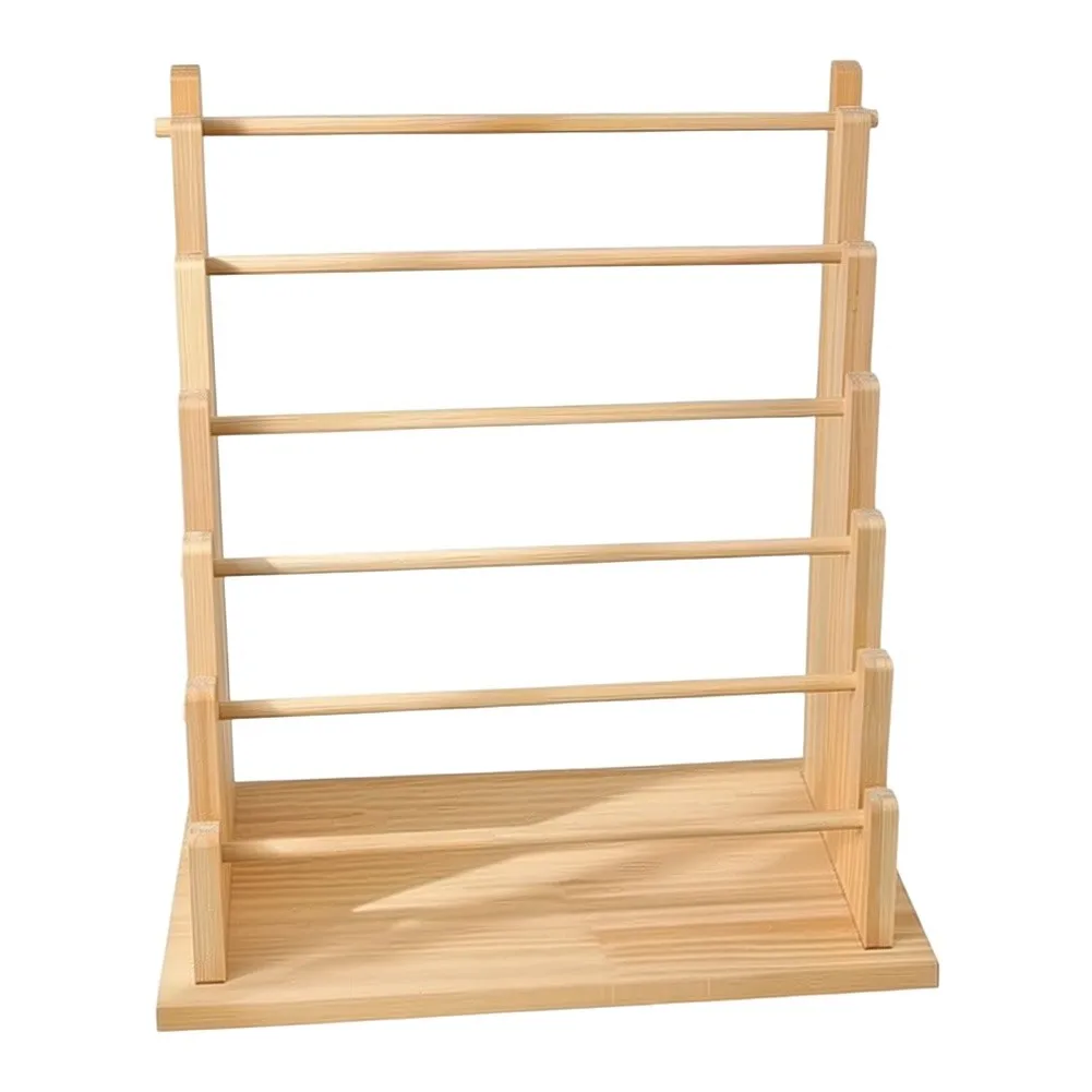 Detachable 6 Tier Wooden Bracelet Display Stand For Bangles Scrunchies Jewelry Organizer Tabletop Rack Home Decor Accessories