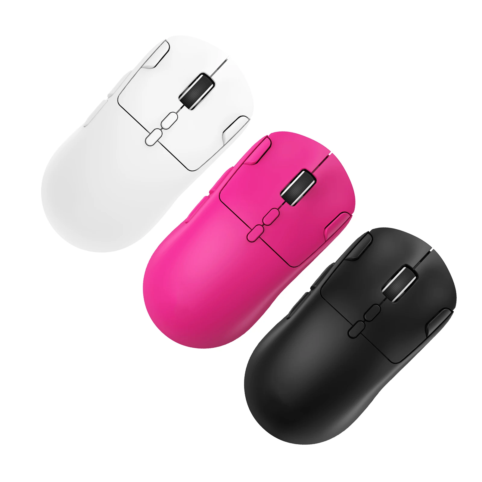 Lightweight Wireless Gaming Mouse Triple-Mode 2.4GHz Wireless/BT/Wired Ergonomic Mouse with 500mAh Battery 6 Adjustable DPI