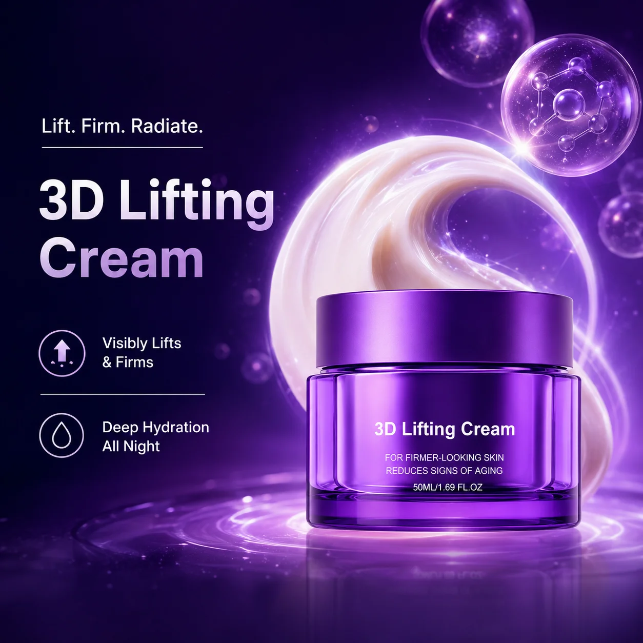 3D Lifting Cream Anti-Aging Face Neck Cream Anti Wrinkles Smooth Skin Texture Firm Deep Hydration Korean Skincare Moisturizer