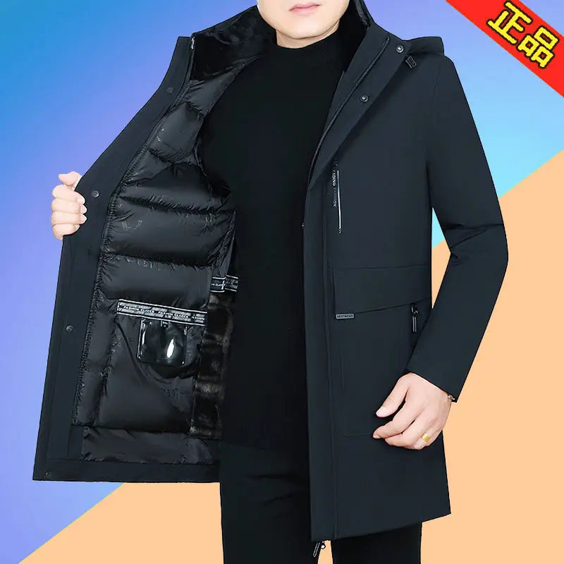 انفصال الداخلية بطانة معطف القطن شتاء جديد أسفل سترة قطن فضفاضة رجل الملابس سترات الرجال منتصف أنماط طويلة وسادة مبطنة جديد