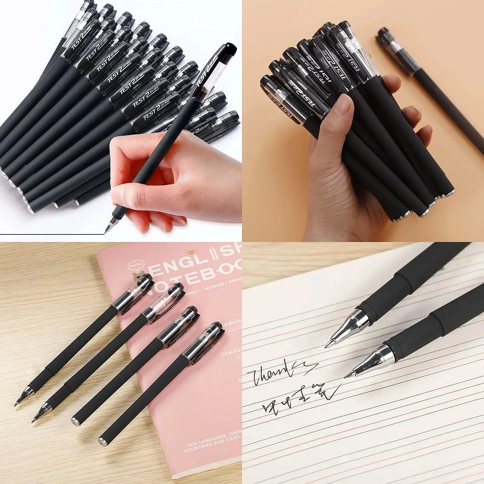 10pcs Gel Pen Set Smooth Writing Fast Drying Ink for Students Exams Office School Supplies