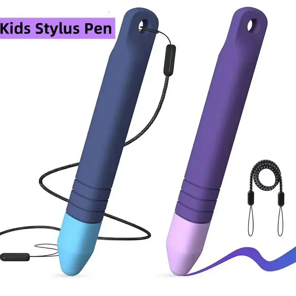 For Kids Capacitive Pen Stylus Pens Anti-Rolling Tablet Stylus Pen Universal Touch Screen Stylus For IPad For Amazon Fire Kids