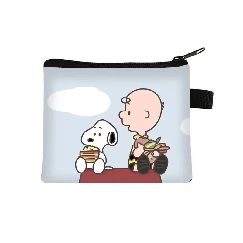 Snoopy Wallet Portable Storage Bag Girl Coin Purse Makeup Bag Boy Cartoon Mini Children Travel Zipper Bag Students Birthday Gift