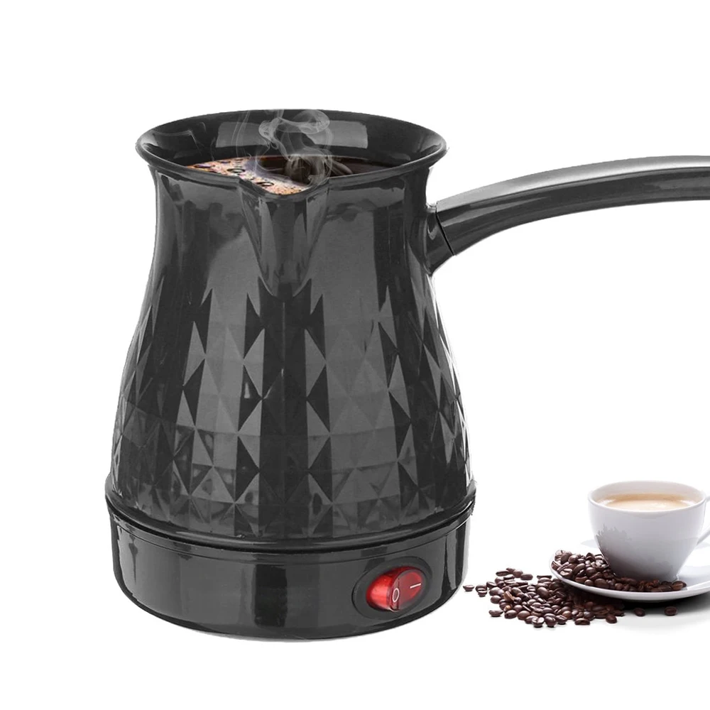 600W 600ml Portable Stainless Steel Electric Tea Coffee Maker Kettle Turkish Coffee Pot Greek Arabic Coffee Maker with Handle