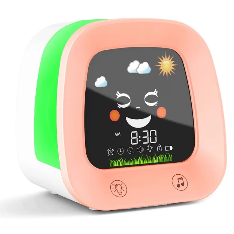 Kids Alarm Clock Wake up Clock  Sleep Trainer with Sound Machine 4 Night Light Nap Timer for Boy Girl Birthday Gift