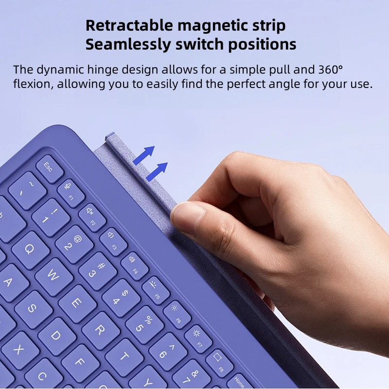 لوحة مفاتيح بلوتوث مغناطيسية لغطاء لوحة المفاتيح Surface Pro مقاس 12 بوصة مع لوحة التتبع وإضاءة خلفية