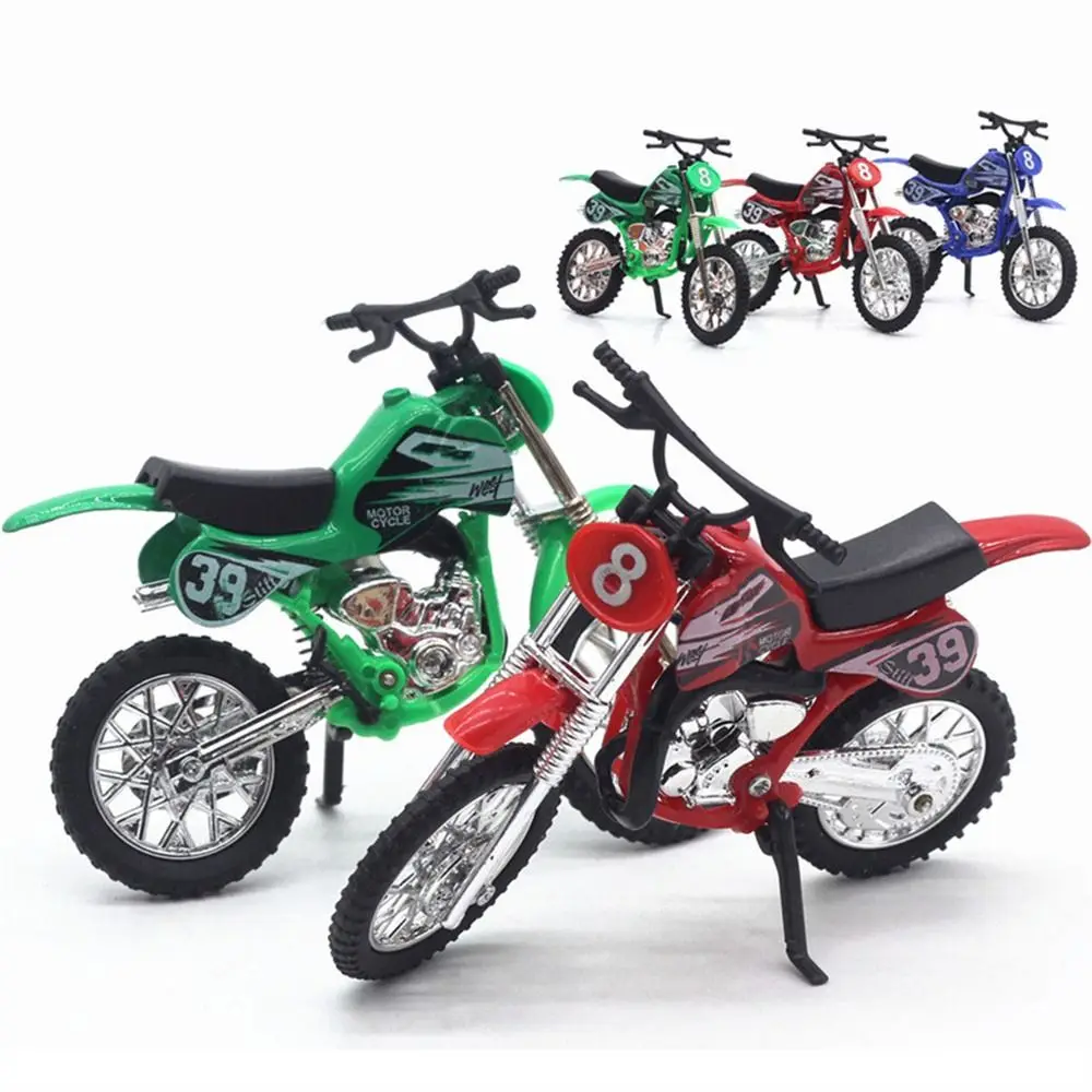 Modelo de motocicleta simulada, función deslizante, vehículo todoterreno, juguete de aleación para Motocross, colección de carreras, motocicleta, juguete de Metal, juguete para niños