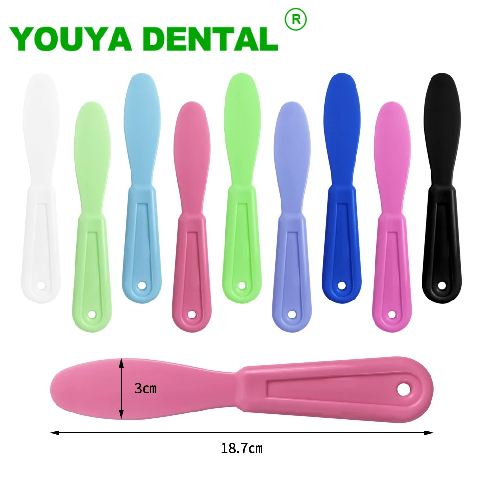 10pcs Dental Alginate Mixing Plaster Spatula Knife Cement Powder/Mold Material Gypsum Mixer Spatula Plastic Knife Dentistry Tool