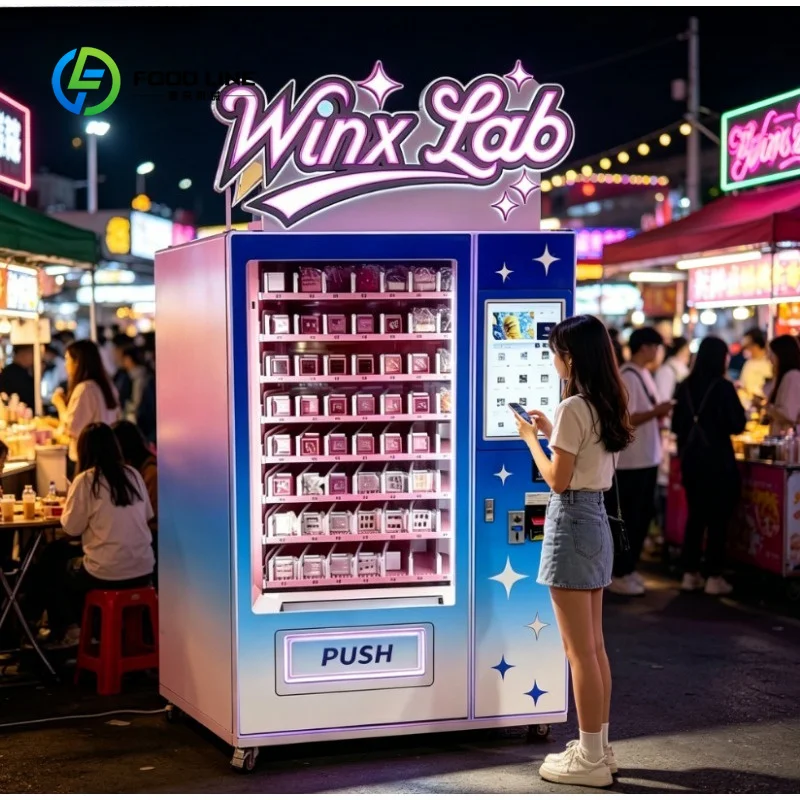 Touch Screen Eyelash Earring Beauty Vending Machine AI Trial Function Card Reader For Shopping Mall Retail Free Custom Stickers