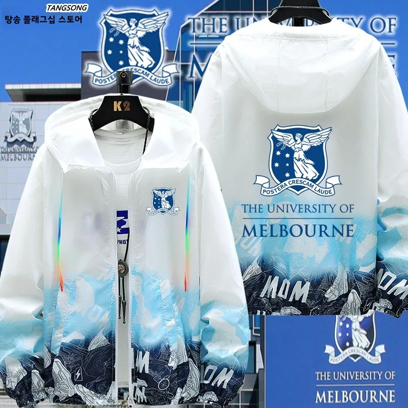 

Ultra-Thin Breathable ex Melbourne Universi School orm Jaet Student Exchange Outerwear Lightweight Hooded Zipper