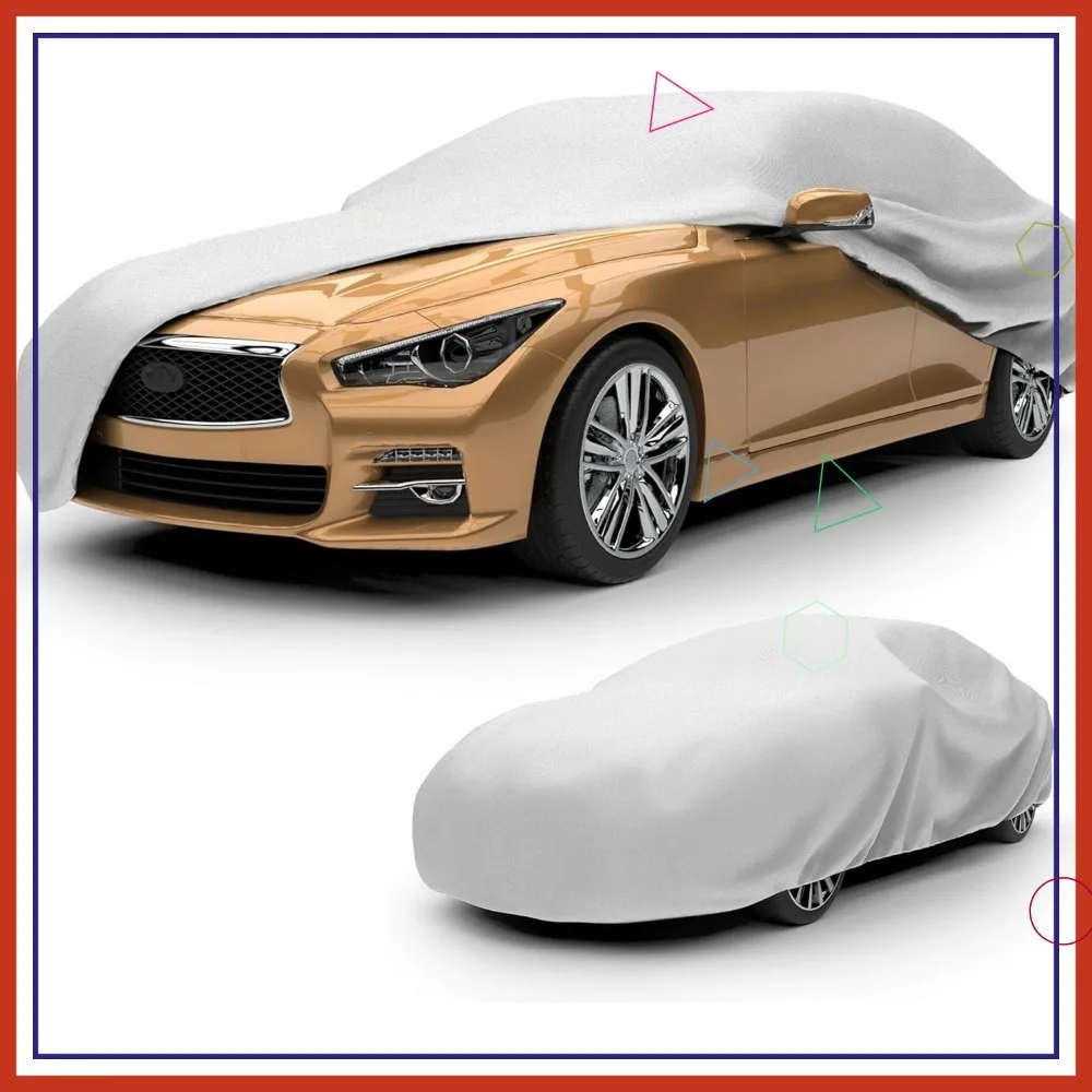 

Легкий автомобильный чехол для внутреннего использования, дышащая защита от пыли, подходит для полноразмерных седанов до 228 дюймов, серый