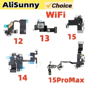 Bilashmart 1 WiFi Antenna Signal Flex Cable iPhone 15 14 Plus 13 12 Pro Max Wireless Wi Fi Ribbon Fix Parts