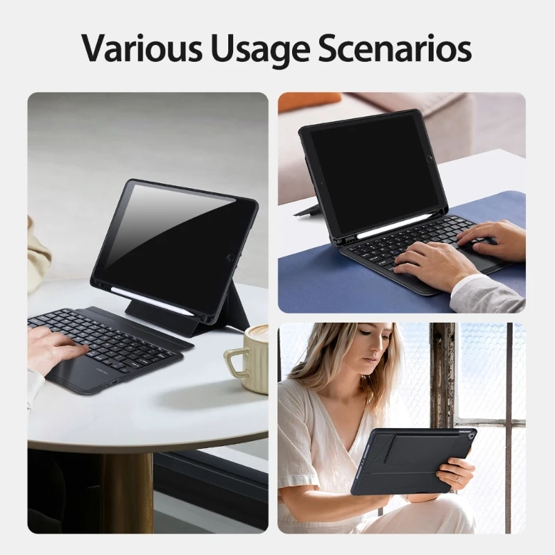 Detachable Touchpad Keyboards Case with Wireless Keyboards for Air 4 5 11 QXNF