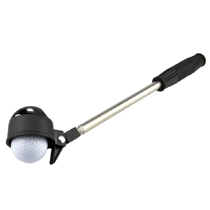 Portable Retractable Scoop Telescopic Golf Ball Retriever Pick Up Steel Saver Shaft Tool