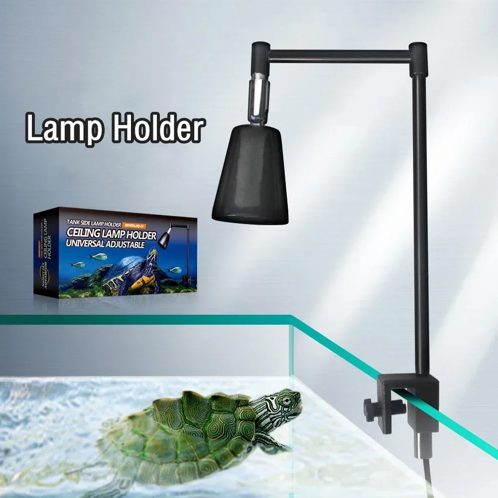 NoMO Reptile Light Stand Lamp Stand Adjustable Metal Light Fixture Accessory for Reptile Terrarium Basking Reptile Heat Lamp