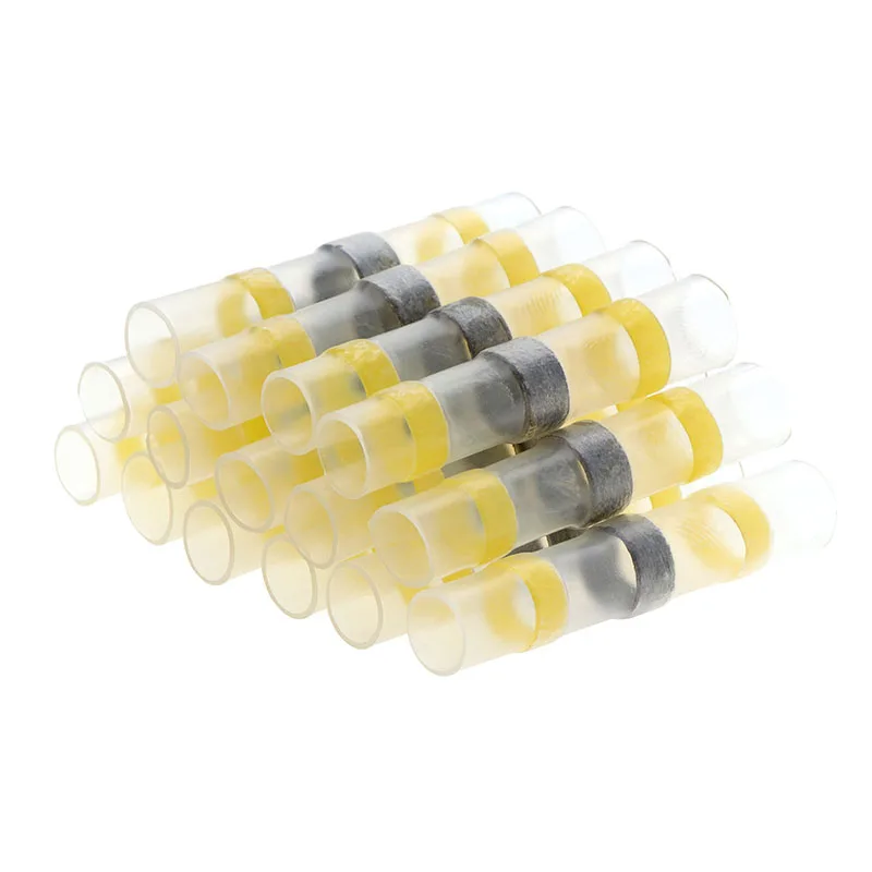 100pcs Solder Seal Wire Connectors Kit Heat Shrink Butt Connectors Waterproof Insulated Wire Terminals Splice