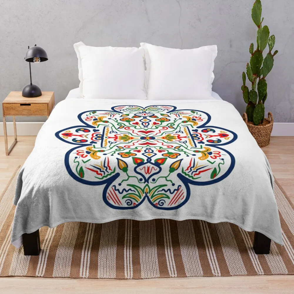 

Truck Art- White Throw Blanket Picnic Furrys Blankets