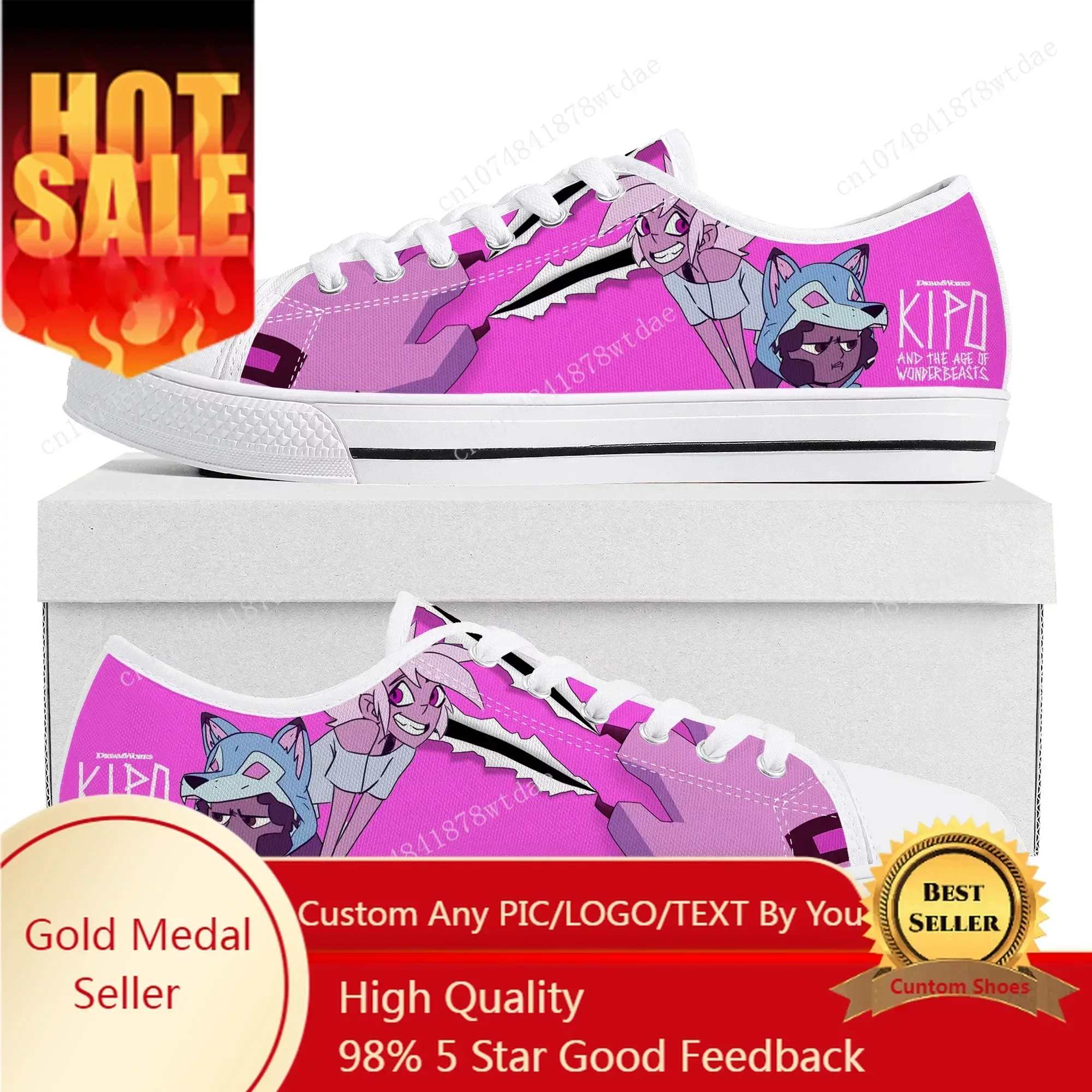 Kipo And The Age Of Wonderbeasts Low Top Sneakers Women Men High Quality Canvas Sneaker Couple Comics Custom Made Shoes