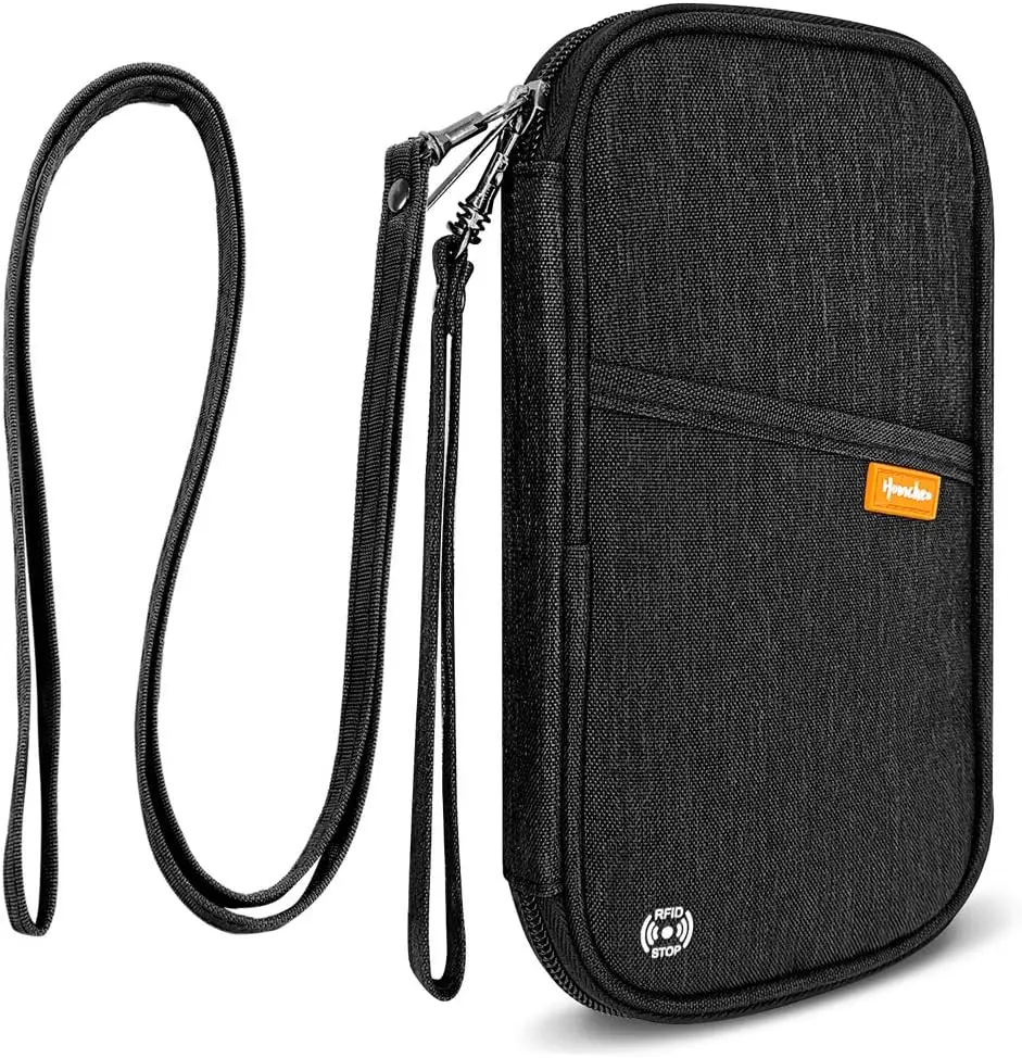 

Waterproof RFID Passport Wallet Holder, Travel Document Organizer with Credit Card Slots for Men and Women