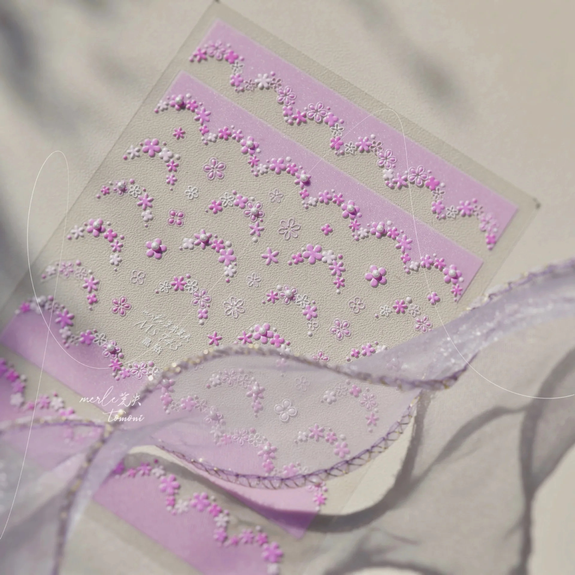 Decalcomanie per unghie floreali traslucide colorate Fiori in fiore Gel gelatina Petali trasparenti in fiore 5D Adesivo per nail art Decalcomania per manicure fai da te