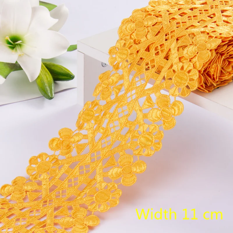 

5 Yards Lace Ribbon African Guipure Lace Sewing Decorations For Women Dresses Nigerian DIY Lace Edge Trim Embroidery Cord LA1011