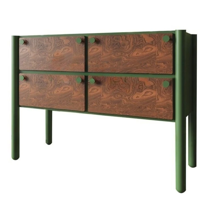 LTT French retro contrasting color chest entry art cabinet Chinese storage cabinet