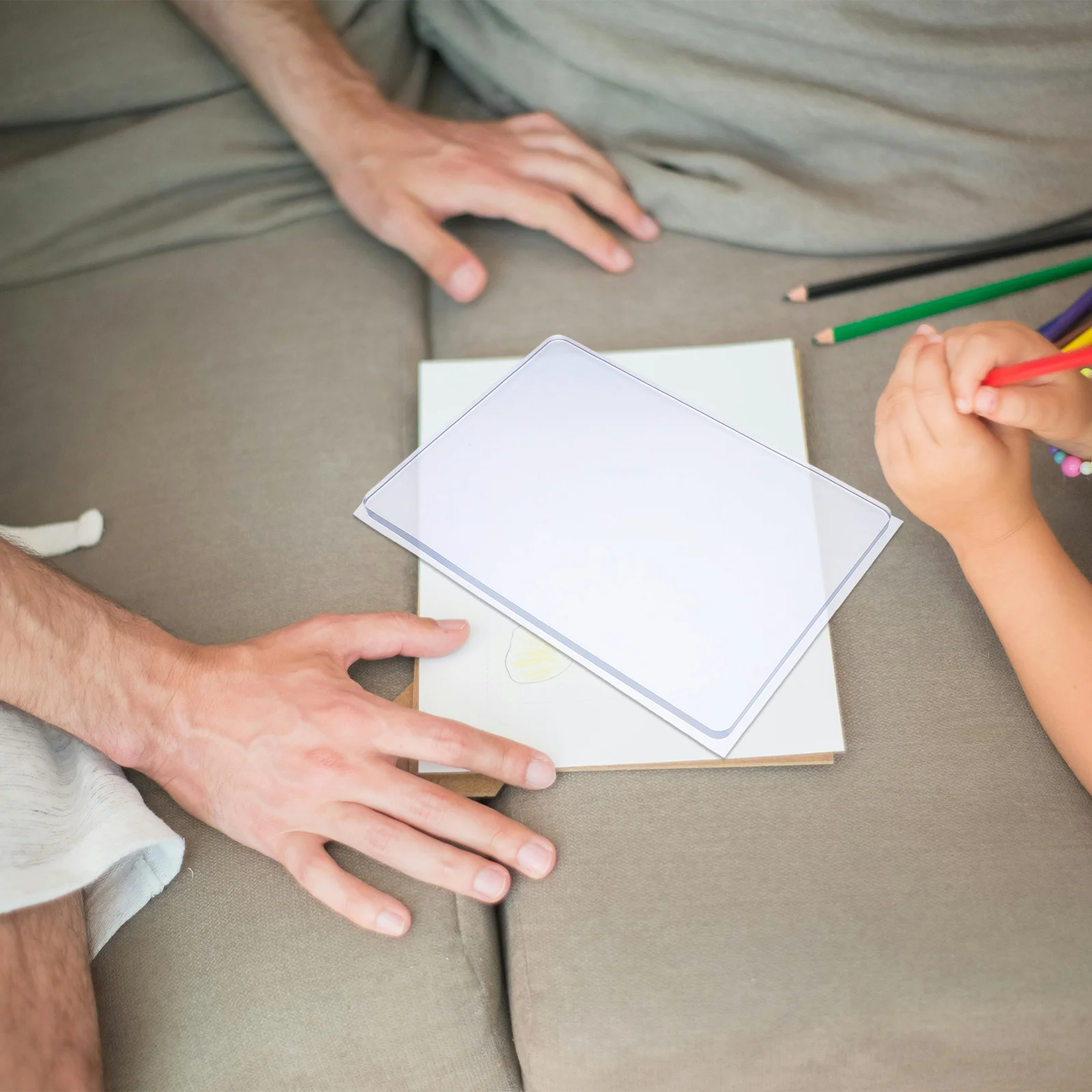 

7"X5.11" Reusable Kids Gel Printing Plate Soft Flexible Art Transfer Board For Children Painting Diy Craft Projects Clear Gel