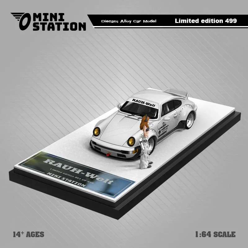 Mini Station 1:64 RWB 964 Ducktail SAMURAI limited499 Diecast Model Car