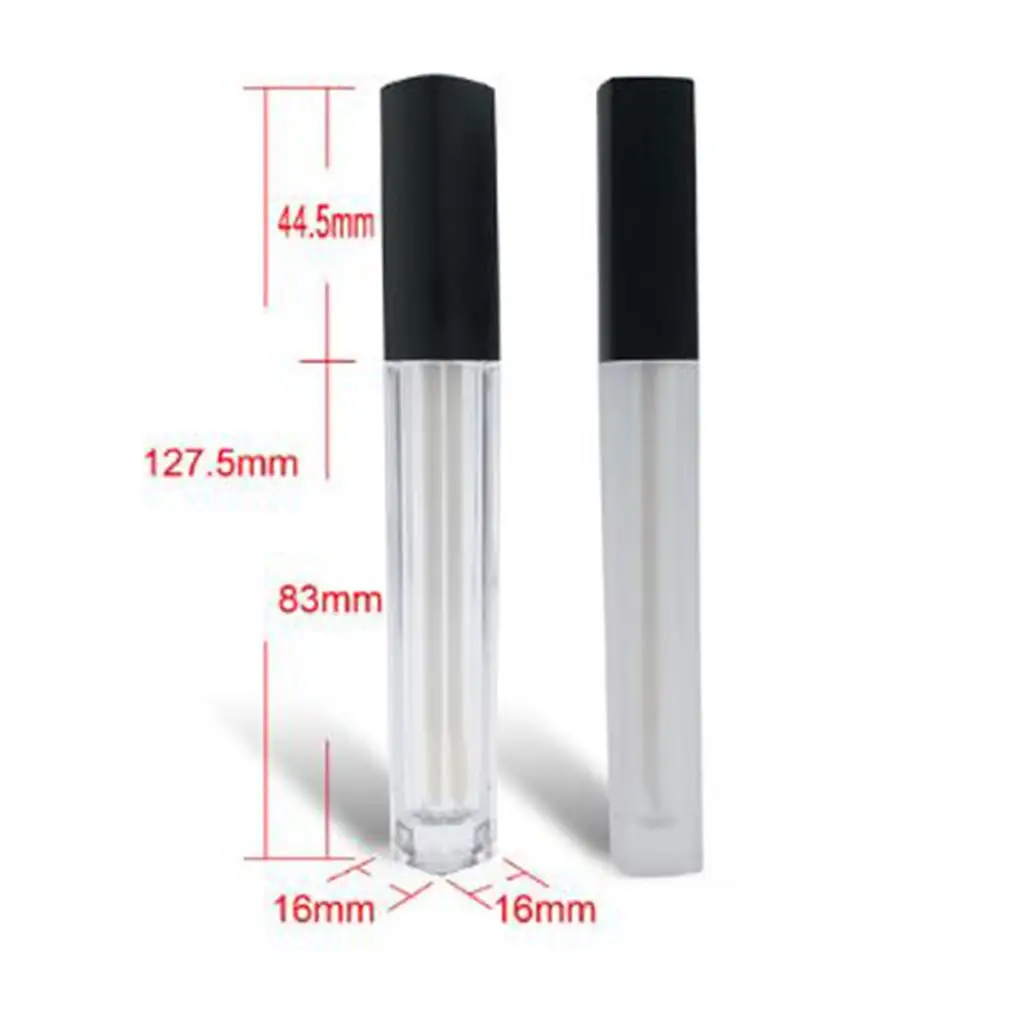 Kit de flacons de brillant à lèvres en plastique rechargeables DIY, vides, 5 ml, avec applicateur, pour baume à lèvres et mascara