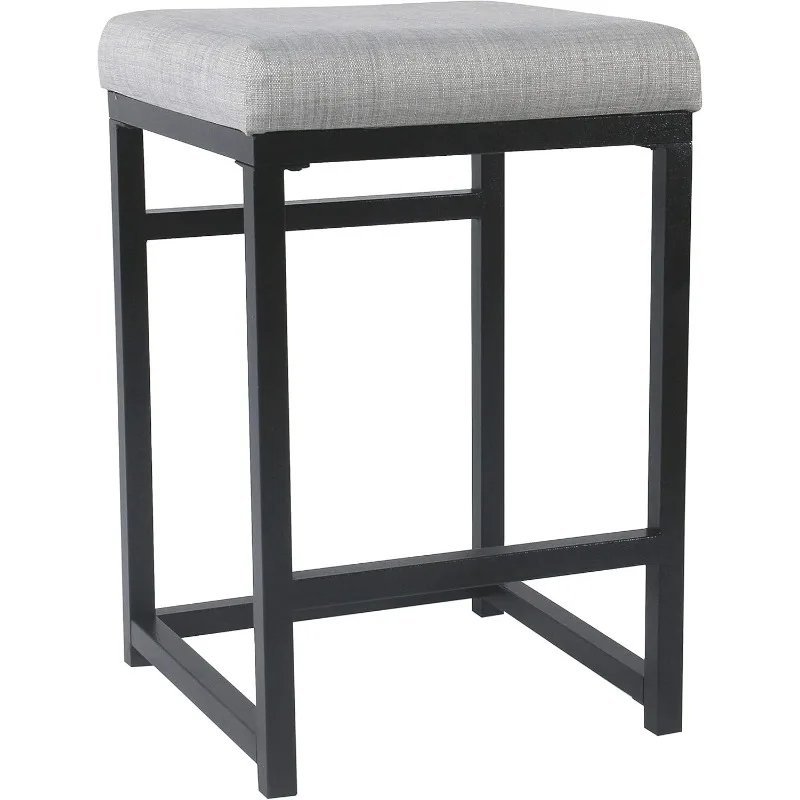Home Decor | Modern 24-Inch Counter Stool | Backless Metal Frame Bar Stools Counter Height | Decorative Home Furniture