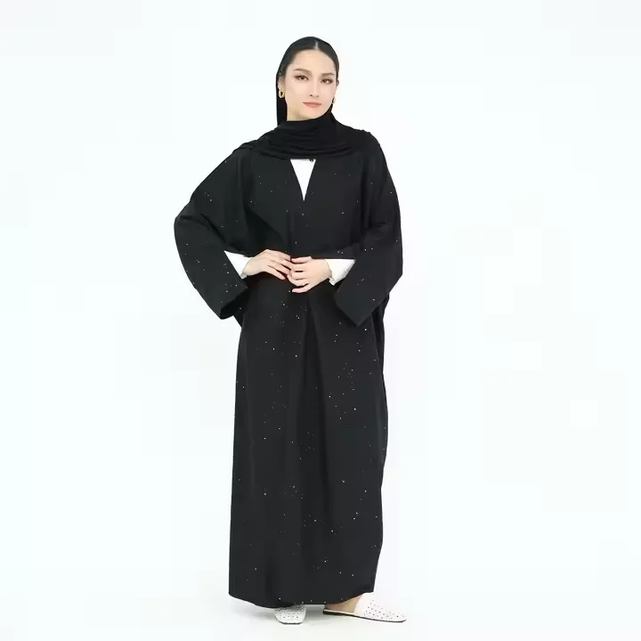

2025 Winter Muslim Dress Women Open Abaya Kimono Cardigan Turkey Dubai Arab Kaftan Robe Islam Eid Ramadan Caftan Kebaya Jalabiya