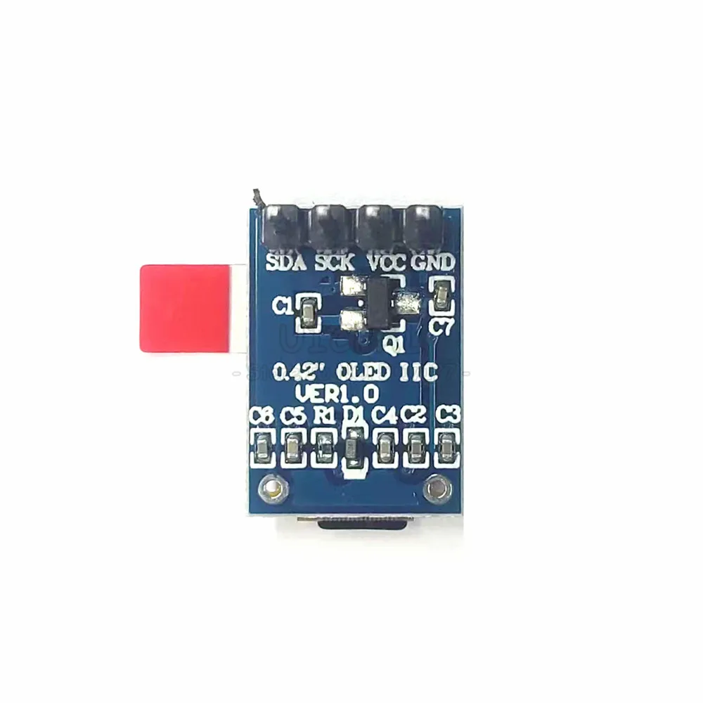Modulo Display schermo OLED da 0.42 pollici 72*40 punti IIC I2C COG 4PIN SSD1315 Driver IC Driver IC 3.3 Display a luce bianca 5V
