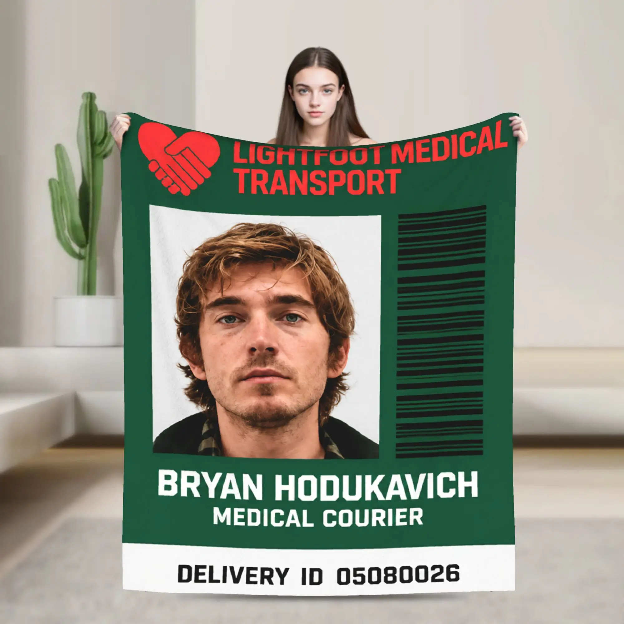 Bryan Hodukavich ID Card Blankets Flannel R-Residents Night Undead Evil Ultra-Soft Throw Blankets for Bedroom Sofa Bed Rug