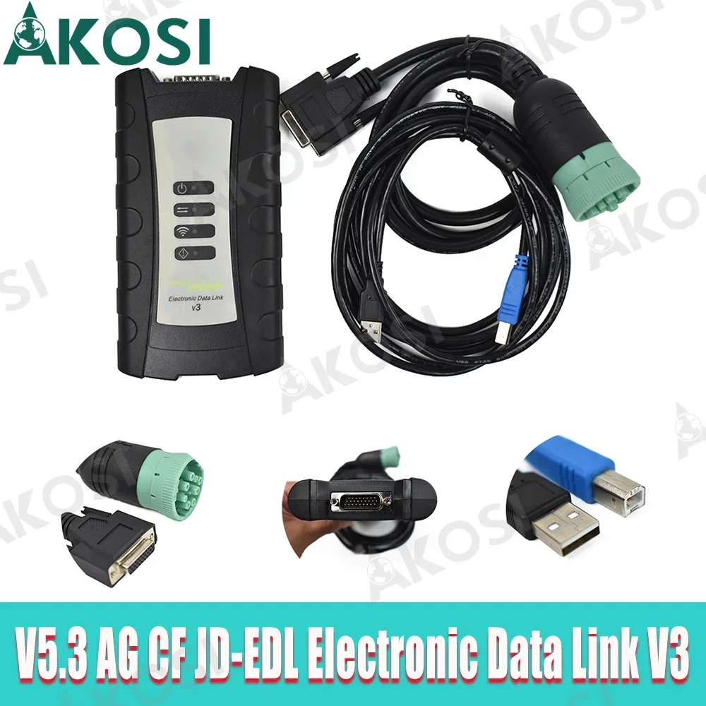 

V5.3 Electronic Data Link EDL V3 PK V2 Diagnostic Adapter Service EDL v3 Advisor construction Agricultrue diagnotic tool