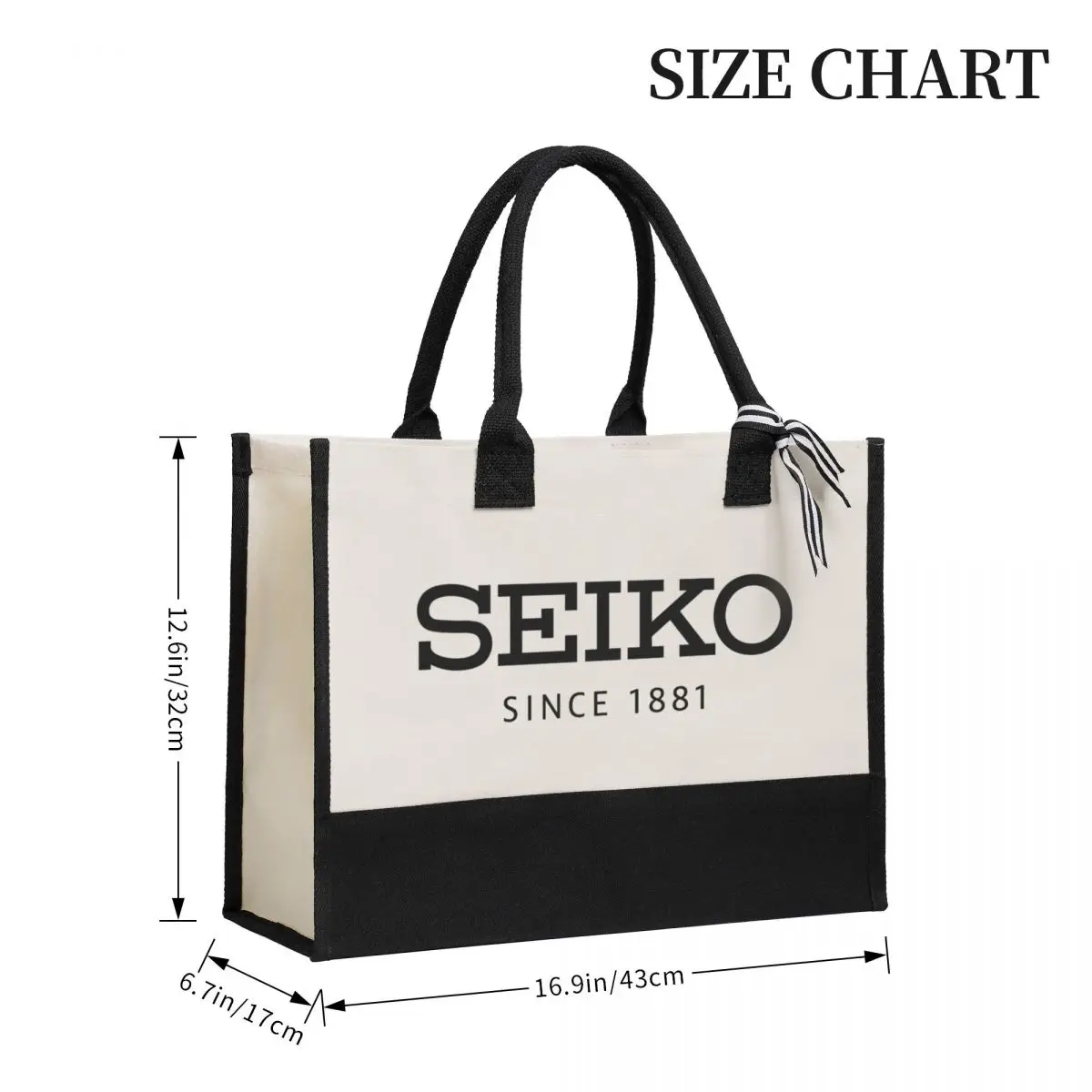 Seiko 1881 Canvas-Tasche, Einkaufstasche, Hochzeitsdekoration, Reise-Hochzeitstasche, bestes Hochzeitsgeschenk