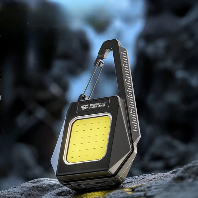 

led Outdoor Rechargeable Flashlight Keychain Light Multifunctional Magnetic Suction Portable COB Work Light Mobile Lamp