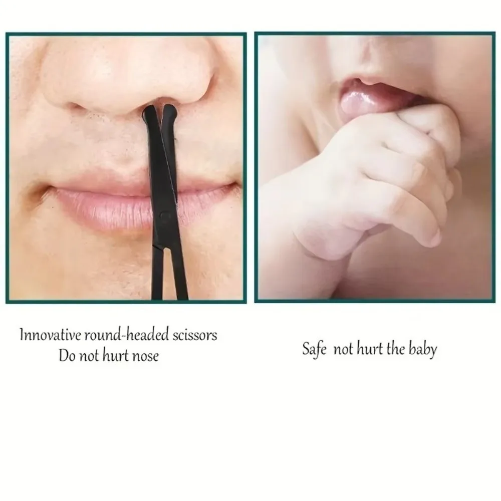New Stainless Steel Nose Hair Cut Round Head Beard Trimmer Nose Ear Hair Remover Trimmer Black Eyebrow Trimming Beauty Tool