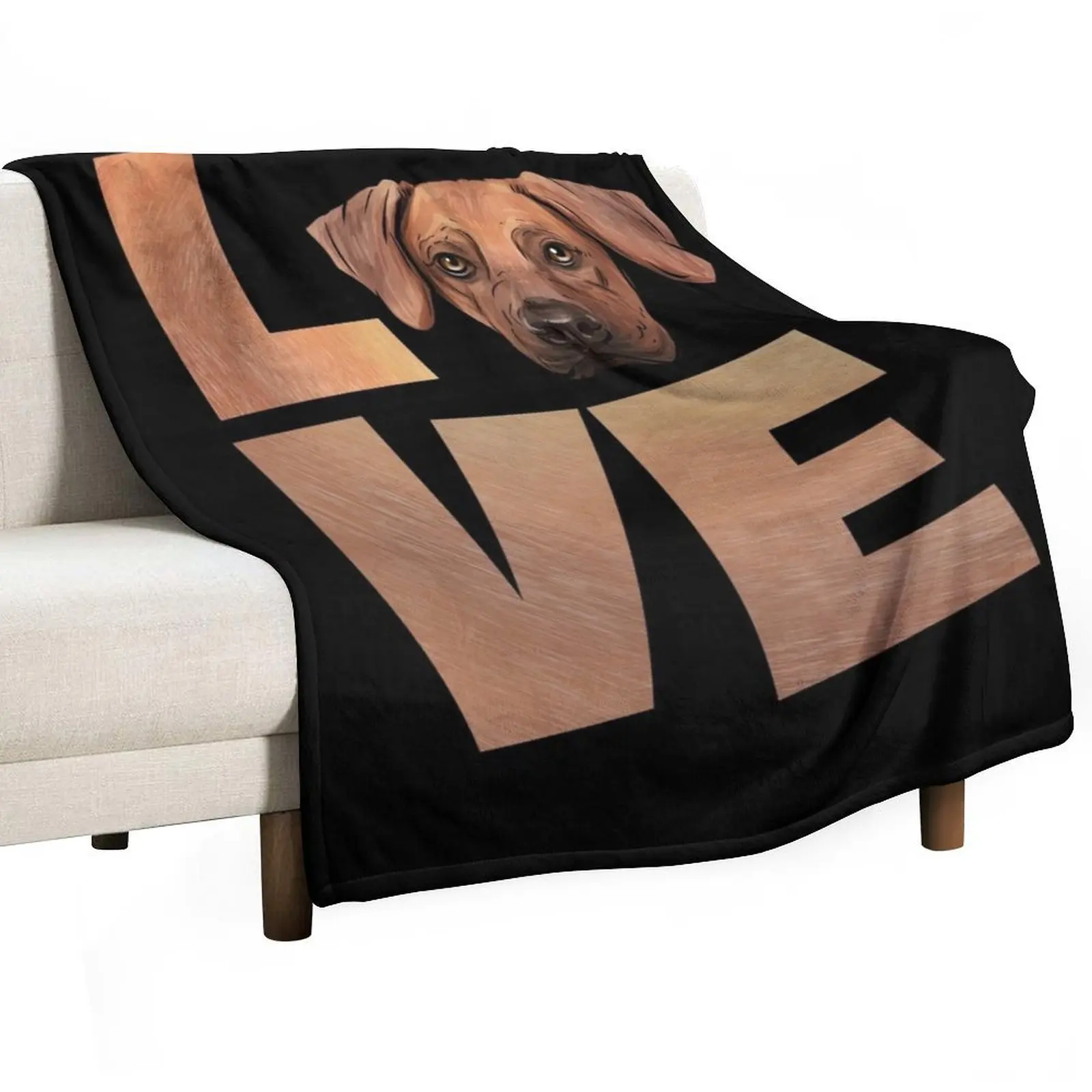 Rhodesian Ridgeback Dog Throw Blanket Camping Furry Blankets