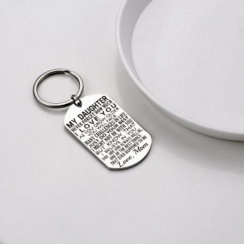 Safe Driving Keychain Initials Letter Men Women Stainless Steel Keychain Birthday Christmas Father's Day Gift Jewelry