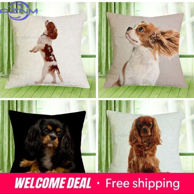 

Наволочка для подушки Cavalier King Charles Spaniel 45x45 см, декор для спальни, дивана, дома